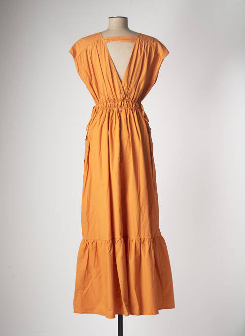 Robe longue marron MÊME ROAD pour femme