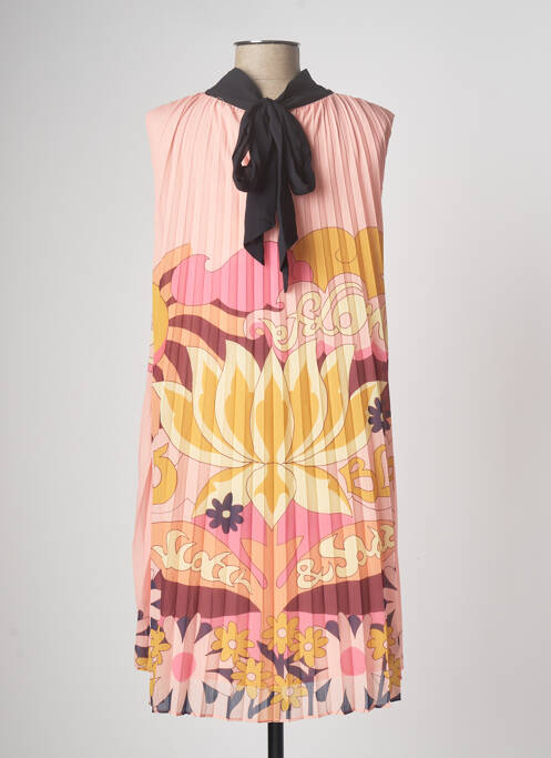 Robe mi-longue rose MAISON SCOTCH pour femme