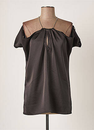 Top coupe fluide fines bretelles noir RELISH femme