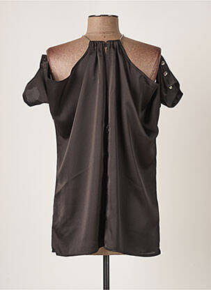 Top coupe fluide fines bretelles noir RELISH femme