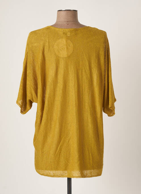 Pull stretch manches courtes vert A.POIL femme