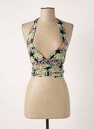 Top coupe cintrée sans manche noir MOLLY BRACKEN femme