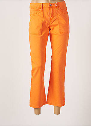 Pantalon flare stretch taille normale orange CREAM femme
