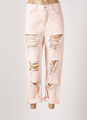 Jeans coupe droite taille haute taille haute rose LTB femme