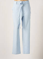 Pantalon droit bleu PIECES pour femme seconde vue