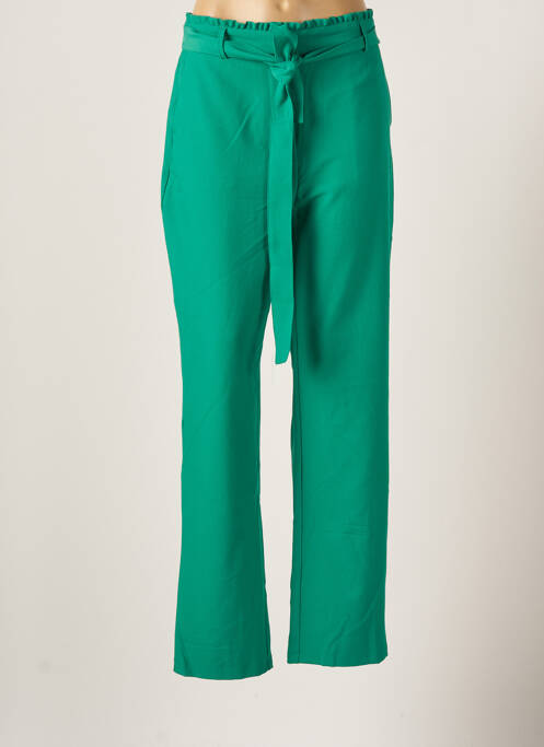 Pantalon droit vert PIECES pour femme