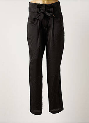 Pantalon droit tissage crêpe taille normale noir RELISH femme