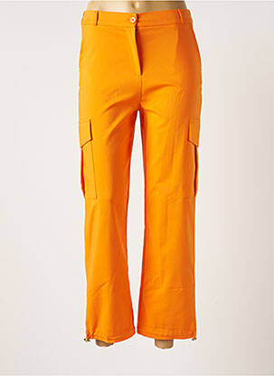 Pantalon cargo taille élastique taille normale orange FRACOMINA femme