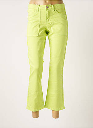 Pantalon 7/8 stretch taille normale vert CREAM femme