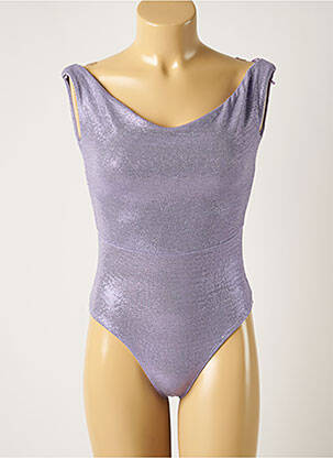 Body stretch sans manche violet BENOA femme