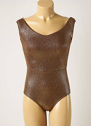 Body stretch sans manche marron BENOA femme