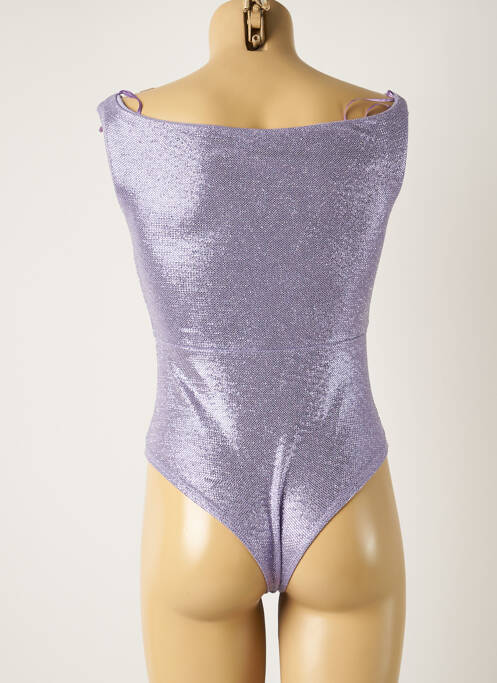 Body stretch sans manche violet BENOA femme