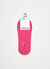 Chaussettes rose PIECES pour femme seconde vue