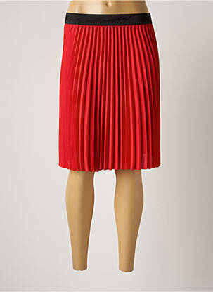 Jupe mi-longue taille haute rouge KARL LAGERFELD femme