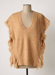 Pull col v manches courtes beige LIU JO femme
