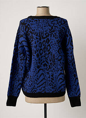 Pull resserrée sur le bas manches longues bleu EVA KAYAN femme