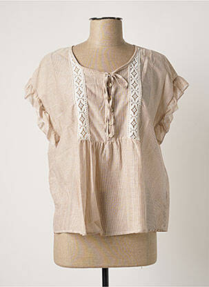 Blouse manches courtes manches courtes beige MARKUP femme