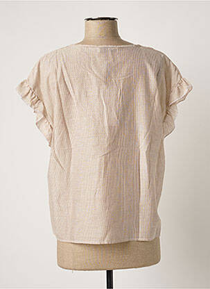 Blouse tissage popeline manches courtes beige MARKUP femme