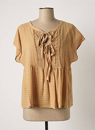 Blouse manches courtes manches courtes beige MARKUP femme