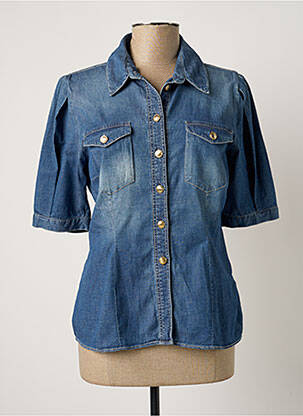 Chemisier coupe cintrée manches courtes bleu LIU JO femme
