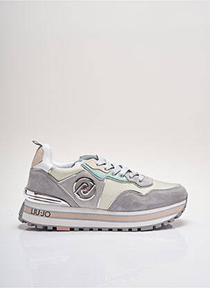 Baskets semelle amovible talon de 4 à 6cm gris LIU JO femme