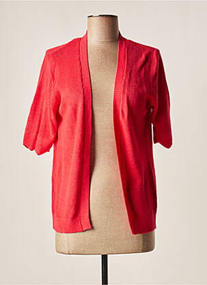 Gilet manches courtes coupe droite rose YEST femme