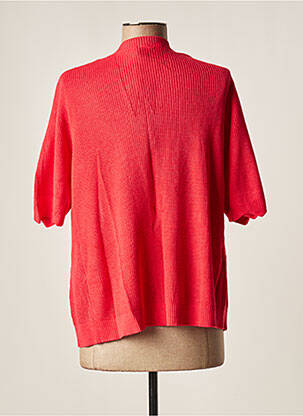 Gilet manches courtes coupe droite rose YEST femme