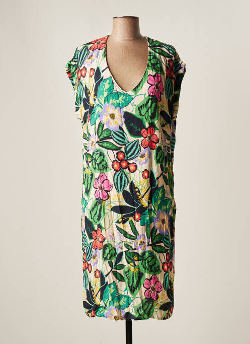 Robe mi-longue vert MAE MAHE pour femme