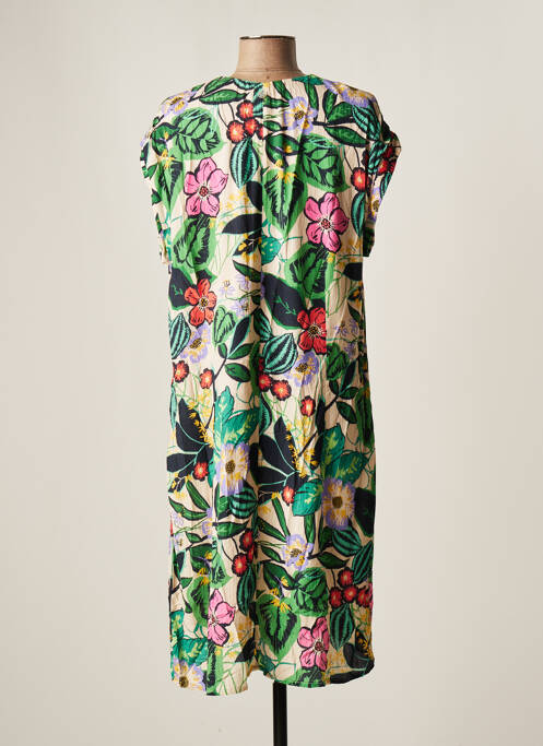 Robe mi-longue vert MAE MAHE pour femme