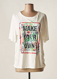T-shirt coupe droite manches courtes blanc CECIL femme