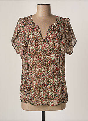 Blouse manches courtes manches courtes beige MERI & ESCA femme