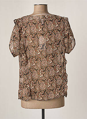 Blouse manches courtes manches courtes beige MERI & ESCA femme