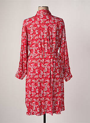 Robe mi-longue manches longues manches longues rouge YESTA femme