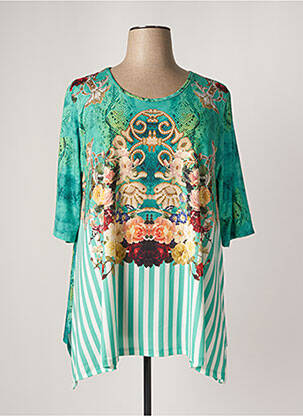 Tunique manches longues vert JOY pour femme