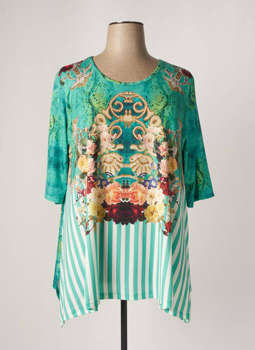 Tunique manches longues vert JOY pour femme