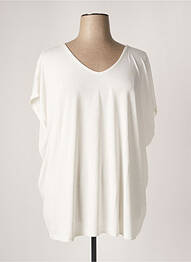 Top stretch manches courtes blanc YESTA femme