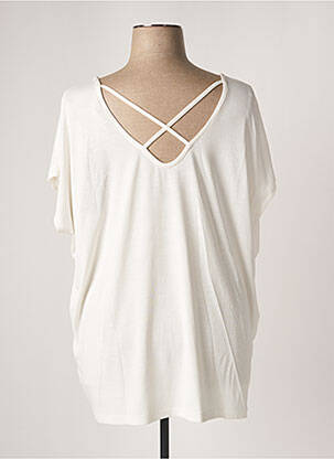 Top stretch manches courtes blanc YESTA femme