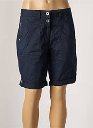 Bermuda coupe droite taille normale bleu CECIL femme