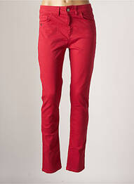 Pantalon slim broderie rivets taille normale rouge FRED SABATIER femme