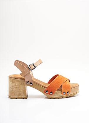 Sandales/Nu pieds orange PORRONET pour femme
