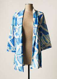 Veste casual coupe droite bleu JOY femme