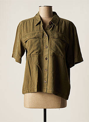 Chemisier manches courtes manches courtes vert KAFFE femme