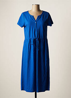 Robe mi-longue bleu HALOGENE pour femme