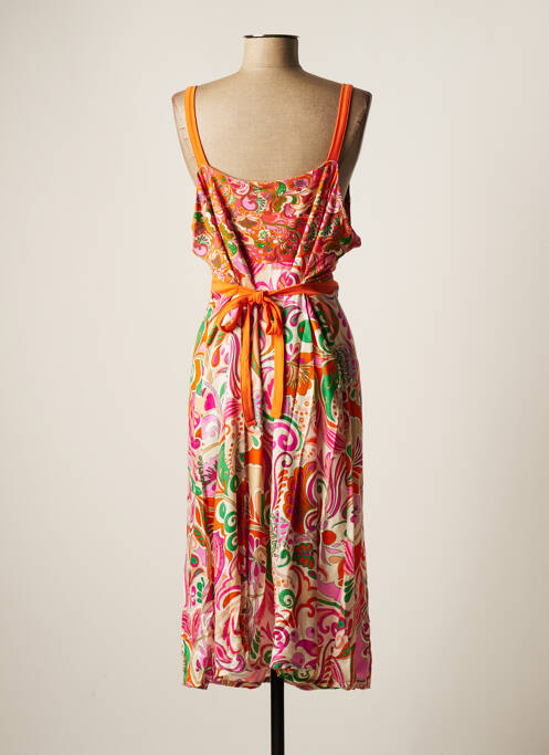 Robe mi-longue orange PAUL BRIAL pour femme