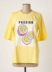 T-shirt jaune KAFFE pour femme seconde vue