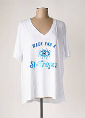 T-shirt blanc MINA ROSA pour femme seconde vue