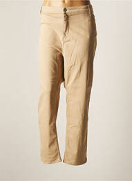 Pantalon droit stretch taille normale beige CONCEPT K femme