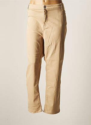 Pantalon droit stretch taille normale beige CONCEPT K femme