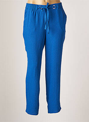 Pantalon droit bleu RENATTO BENE pour femme