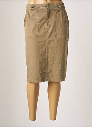 Jupe mi-longue taille normale vert JENSEN femme